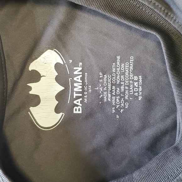 BATMAN- grey/green Batman logo- large. - Picture 2 of 3
